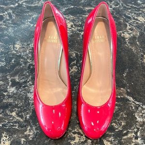 Cherry Red Stuart Weitzman Platswoon Platform pump